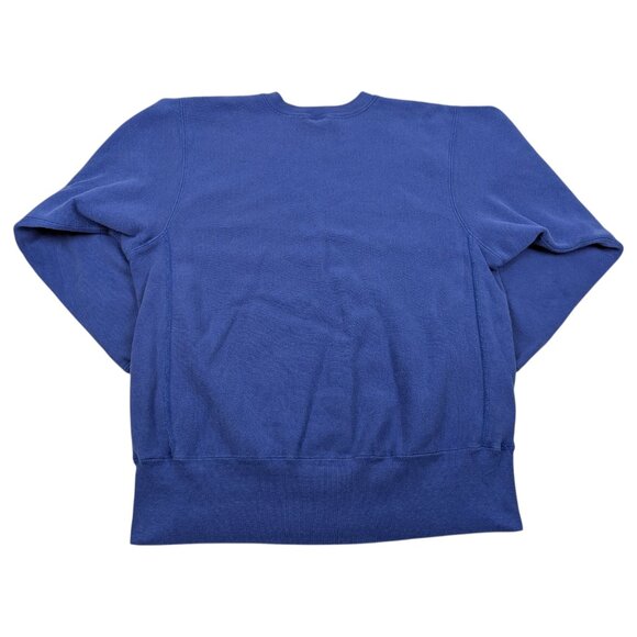 Vintage 90s Champion Reverse Weave Blue Blank Crewneck Sweatshirt Size L - Picture 3 of 12